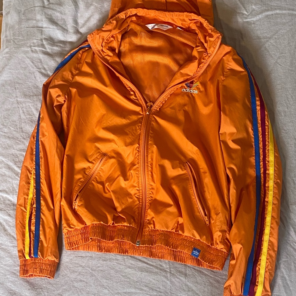 Orange Adidas jacket